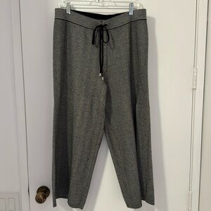 Wide legged herringbone knit pants